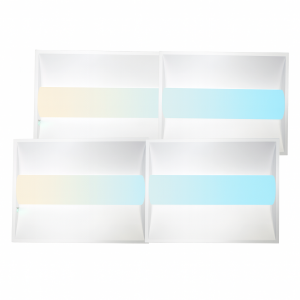 LED Lighting Solutions Emergency 2x4 LED Troffer Light Emergency Battery Backup 4 pack 90m, 6500 Lumens, CCT 3000K-5000K, Dimmable, 80 CRI, IC/ETL/UL, Power Failure Emergency Light for Home or Commercial Use